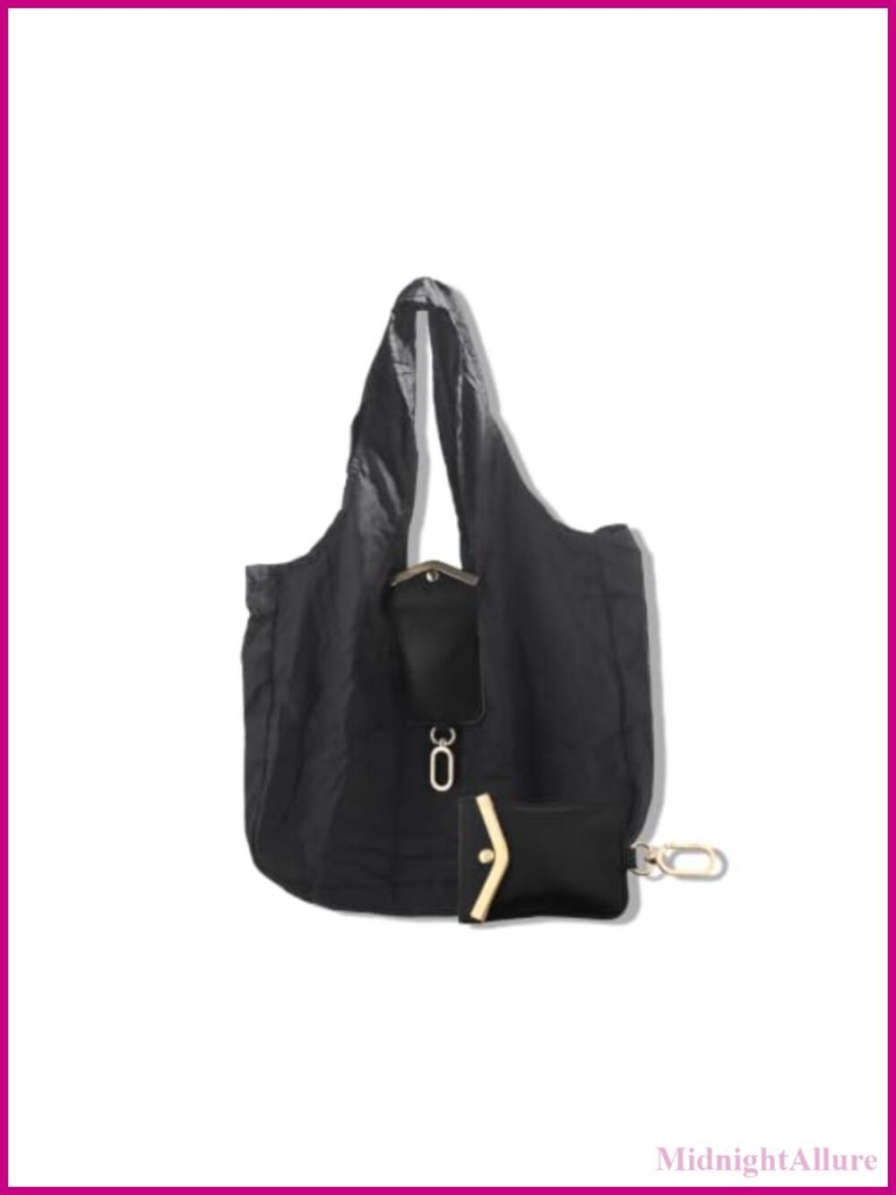 Foldable Keychain Tote Bag Nylon Reusable Grocery Travel